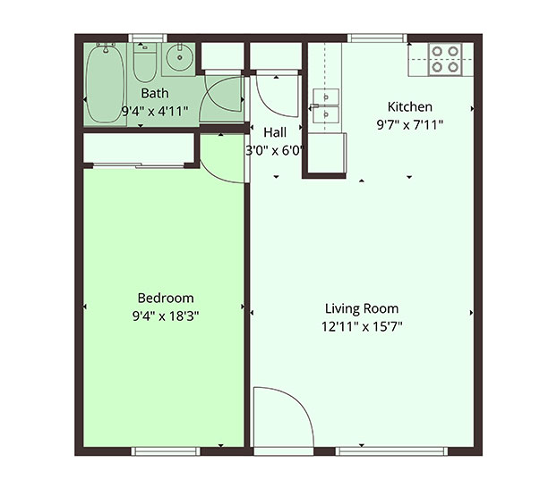Powderhorn Apartments - 1 Bedroom